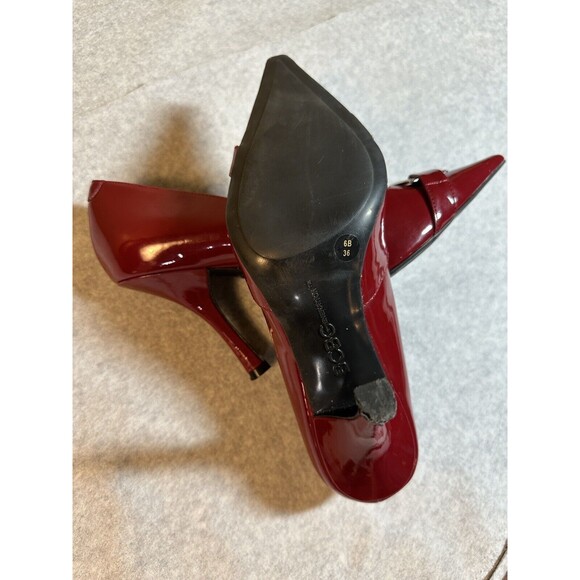 BCBGeneration Pump Heels Womens 6B Red Sexy Slip On Stilettos Pointed Toe CLEAN! - Picture 12 of 13
